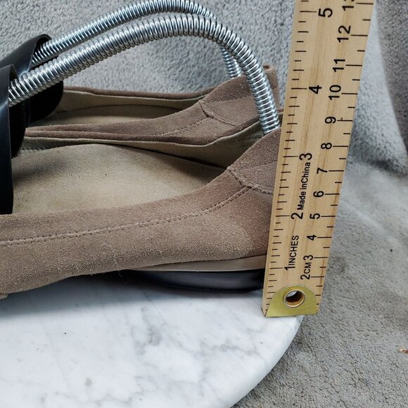 Kuru Shoes Womens Size 9.5 Tan Suede Vienna Anatomical Toe Flats *Read* - Picture 2 of 15